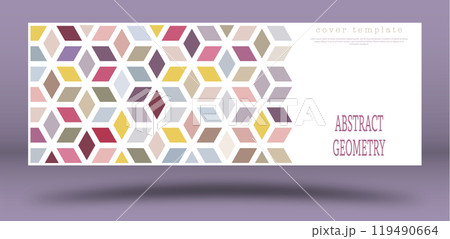 Abstract color geometric design. Layout for the design of the cover, banner, poster, postcard and corporate design. The idea of interior and decorative creativity Abstract color geometric design. Layout for the design of the cover, banner, poster, postcard and corporate design. The idea of interior and decorative creativity 119490664