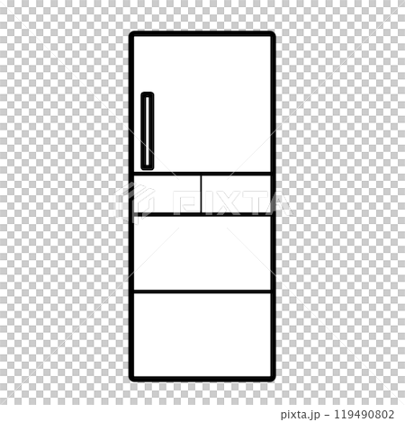 Simple illustration of a large family refrigerator 119490802