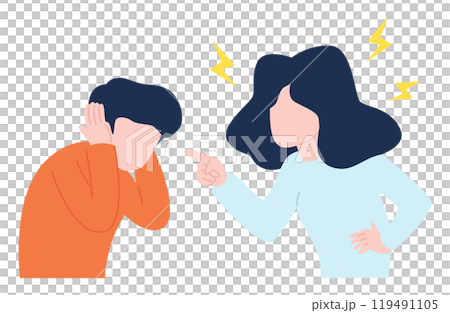 一個女人騷擾一個有權力的男人的插圖 119491105