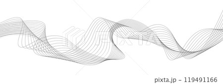 Curved lines flow elegantly across a white background Curved lines flow elegantly across a white background 119491166
