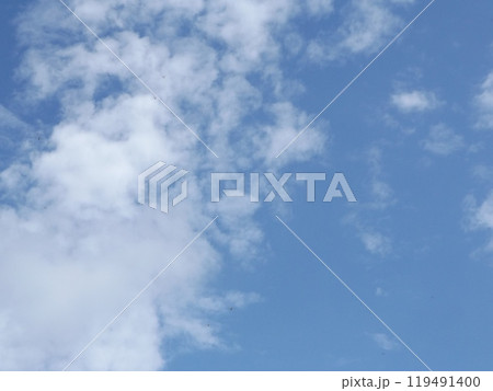 稲毛海浜公園の青い空と白い雲 稲毛海浜公園の青い空と白い雲 119491400