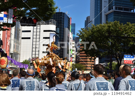 晴天の渋谷金王八幡宮例大祭　東京 119491462