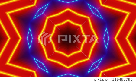 Abstract neon kaleida 119491790