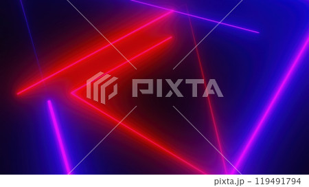 Neon tunnel with triangles shapes 119491794