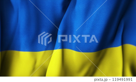 3D animation Ukrainian flag waving. Ukrainian Flag Animation with detailed fabric texture. Backdrop for social media, streaming, and channels. 3D animation Ukrainian flag waving. Ukrainian Flag Animation with detailed fabric texture. Backdrop for social media, streaming, and channels. 119491991