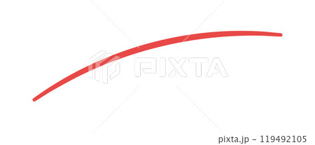 ラフに書いた1本の赤い線のあしらい - シンプルでおしゃれなアンダーラインのデザイン素材 ラフに書いた1本の赤い線のあしらい - シンプルでおしゃれなアンダーラインのデザイン素材 119492105