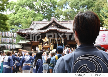 晴天の代々木八幡宮例大祭 東京 晴天の代々木八幡宮例大祭 東京 119493509