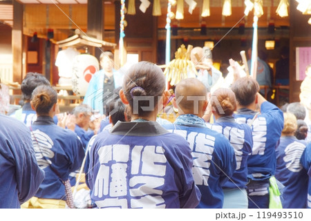 晴天の代々木八幡宮例大祭 東京 晴天の代々木八幡宮例大祭 東京 119493510