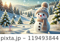 ふんわり包まれる白銀の朝 119493844