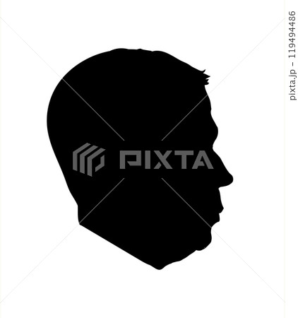 Man face. Vector drawing icon Man face. Vector drawing icon 119494486