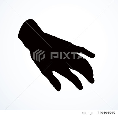 Relaxed hand. Vector drawing Relaxed hand. Vector drawing 119494545