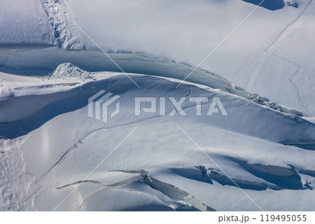 Climbers on the Mont Blanc massif, France Climbers on the Mont Blanc massif, France 119495055