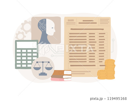 AI-Optimized Legal Billing abstract concept vector illustration. AI-Optimized Legal Billing abstract concept vector illustration. 119495168