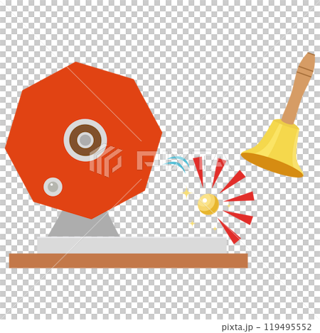 彩票抽獎、鈴聲和球插畫素材向量 119495552