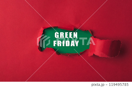Red background with a green word that says Green Friday Red background with a green word that says Green Friday 119495785