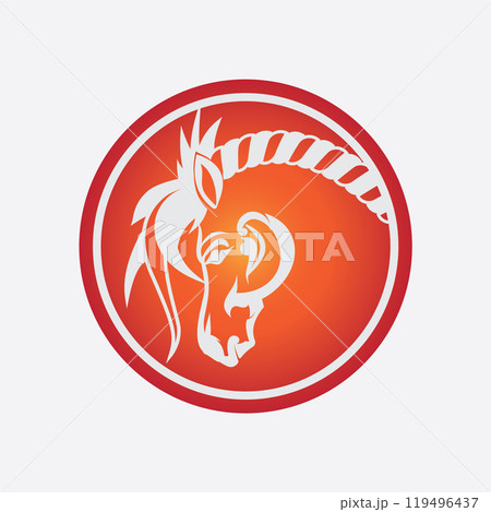 Horse Logo Template Vector icon 119496437