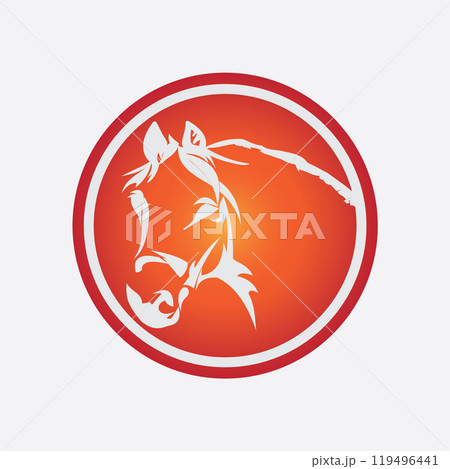 Horse Logo Template Vector icon Horse Logo Template Vector icon 119496441