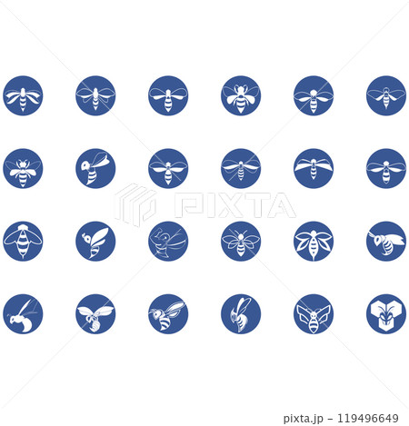 Icon set animal bee logo 119496649