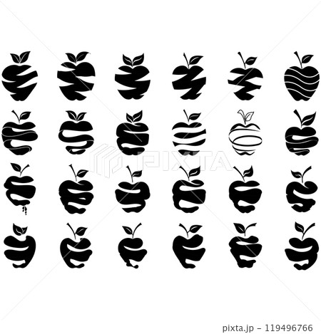 Icon bundle logo vector apple 119496766