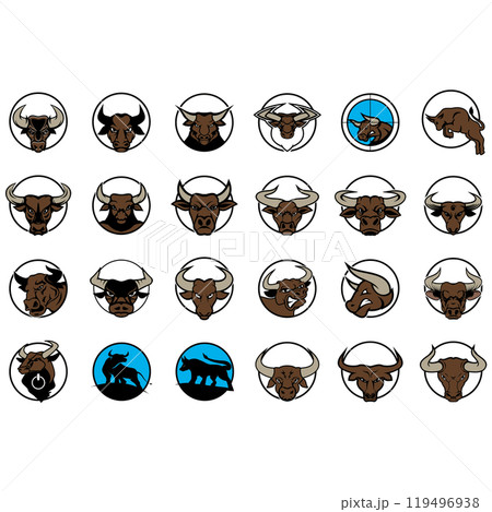 collection of cow logos collection of cow logos 119496938