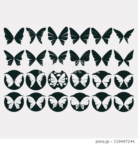 collection of butterfly logos collection of butterfly logos 119497244