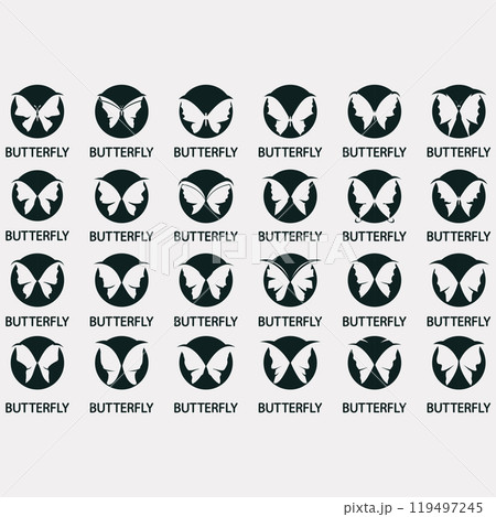 collection of butterfly logos 119497245