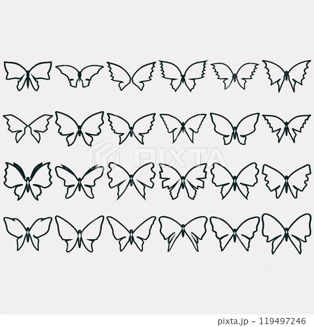 collection of butterfly logos 119497246