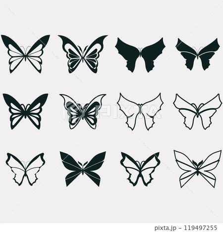 collection of butterfly logos collection of butterfly logos 119497255