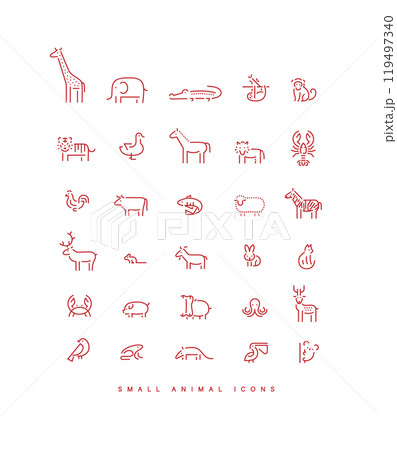 Animals collection set beige Animals collection set beige 119497340