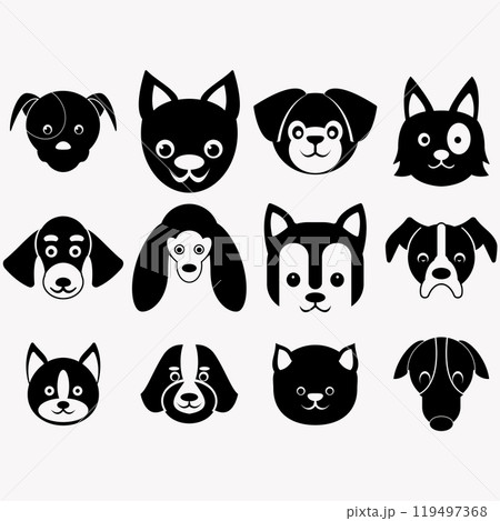 collection of dog logos 119497368