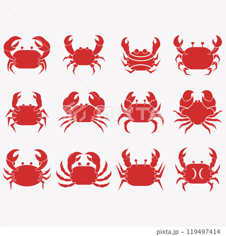 collection of crab logos collection of crab logos 119497414