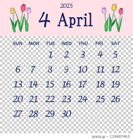Calendar for April 2025 starting on Sunday Calendar for April 2025 starting on Sunday 119497463