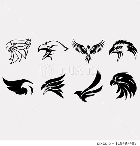 collection of eagle logos 119497485