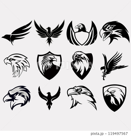 collection of eagle logos 119497567