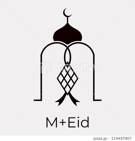 Vector image illustration of a modern ketupat Vector image illustration of a modern ketupat 119497907