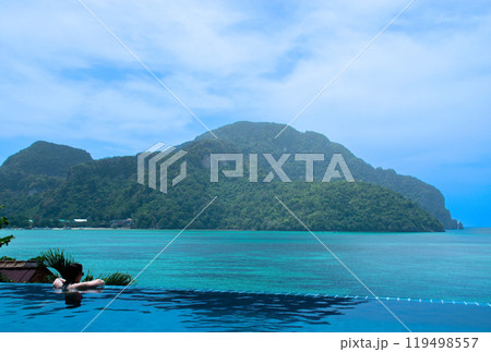 Views from infinity pool in Koh Phi Phi Islands. 119498557