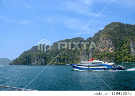 Island from Thale Waek, Koh Phi Phi Islands. Island from Thale Waek, Koh Phi Phi Islands. 119498570