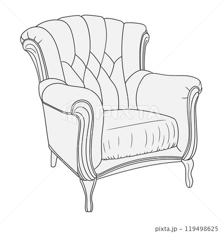 Amchair isolated on white background. 119498625