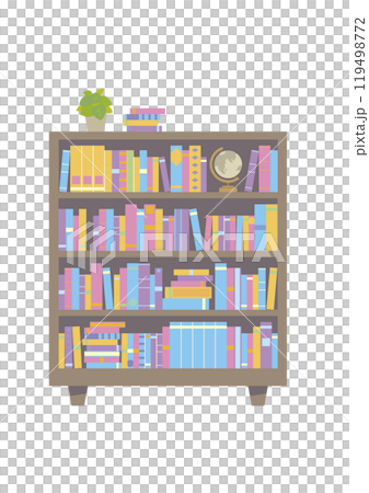 観葉植物と本棚 119498772