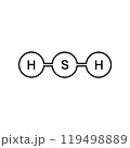 hydrogen sulfide molecular icon 119498889