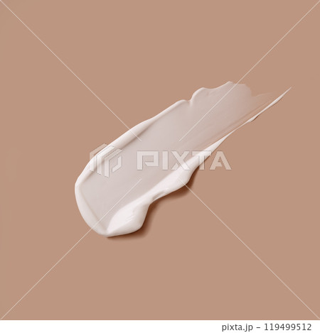 White cosmetic cream stroke isolated on body-color background 119499512