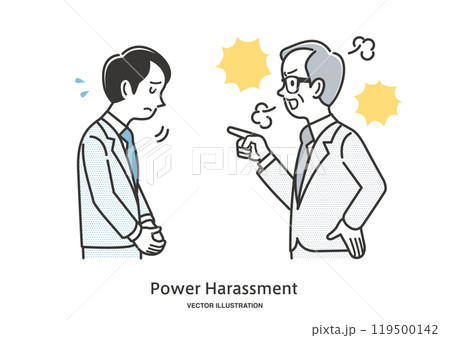 上司に激しく怒られて怯えるビジネスマン 上司に激しく怒られて怯えるビジネスマン 119500142