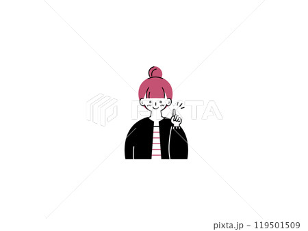 助言をする女の子のイラスト 119501509