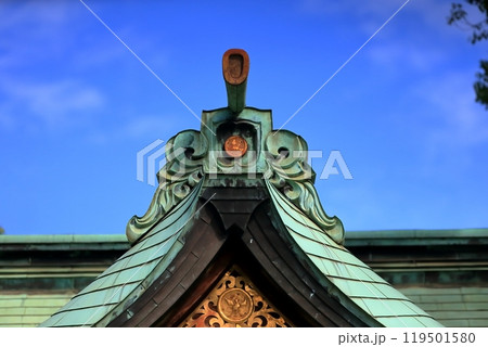 神社の屋根 (葛飾区 熊野神社) 神社の屋根 (葛飾区 熊野神社) 119501580