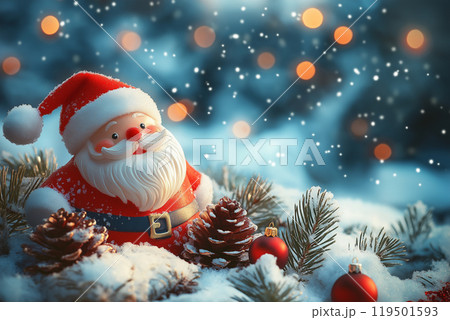 サンタクロースの人形1　AI生成画像 119501593