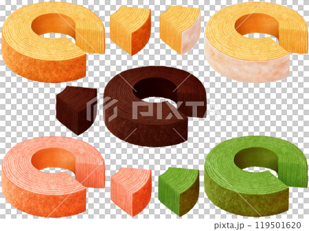 德國年輪蛋糕 5 種口味切塊烘焙食品 德國年輪蛋糕 5 種口味切塊烘焙食品 119501620