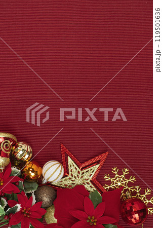 Christmas decorations and copyspace Christmas decorations and copyspace 119501636