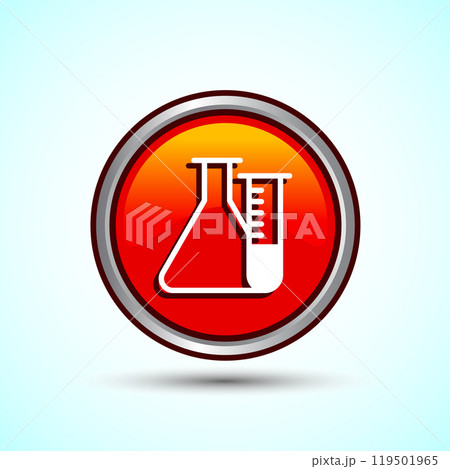Lab Flask Icon Design Illustration, Chemical flask Icon For Apps and Websites 119501965