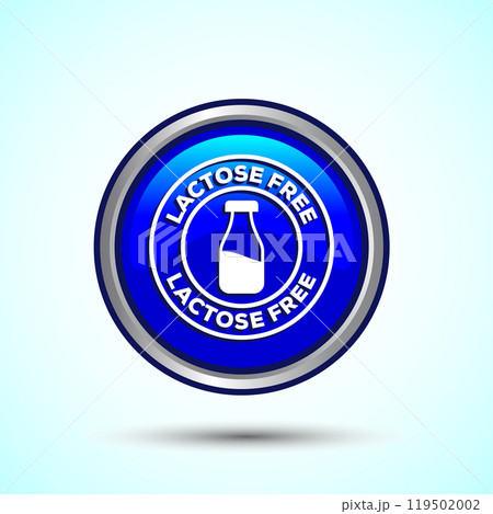 Lactose Free Icon Design Illustration, Healthy Food Concept 119502002