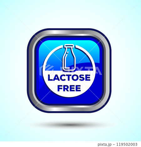 Lactose Free Icon Design Illustration, Healthy Food Concept 119502003